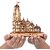 Shri Ram Mandir Wooden Temple Ayodhya for Home Decoration and Gifting (14  8  16cm)