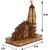 Shri Ram Mandir Wooden Temple Ayodhya for Home Decoration and Gifting (14  8  16cm)