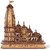 Shri Ram Mandir Wooden Temple Ayodhya for Home Decoration and Gifting (14  8  16cm)