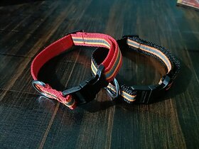 The Unique Dog & Cat Everyday Collar (Medium, Red, Black)
