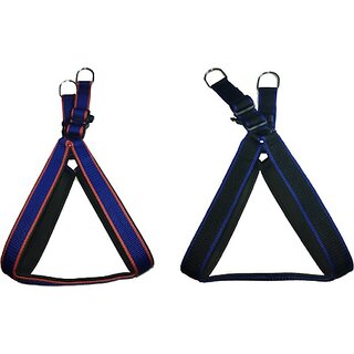                       The Unique Dog Buckle Harness (Large, Blue Black)                                              