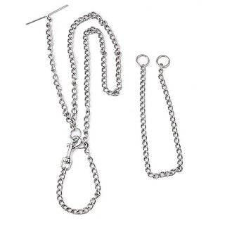                       The Unique Dog Choke Chain with Chain Leash Set No-14 Best Quality (Extra Small) for puppy 150 cm Dog Chain Leash (Silver)                                              
