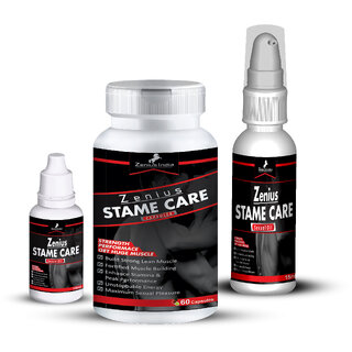Zenius Stame Care Kit for Proper Men ual Solution Kit  ual Capsule  Oil for Men Long Time