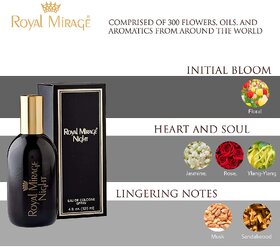 Royal Mirage Eau De Cologne Night Perfume Spray For Men 120ml-Box is DAMAGED