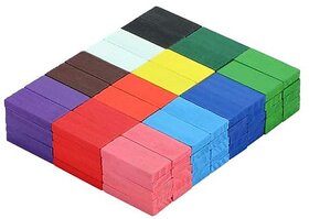 120PC DOMINOES BLOCKS SET MULTICOLOR WOODEN TOY BUILDING INDOOR GAME TOY