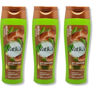                       Vatika Anti Breakage Shampoo With Moroccan Argan 400ml (Pack of 3)                                              