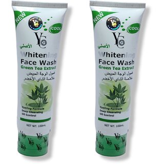                       Yc whitening green tea extract Face wash 100ml (Pack of 2)                                              