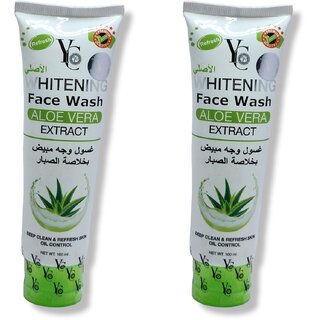                       Yc Whitening Aloe Vera Extract Face Wash 100ml (Pack of 2)                                              