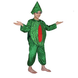                       Kaku Fancy Dresses Watermelon Fruits Costume -Red  Green, for Boys  Girls                                              