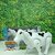 Battery Operated Walking Milk Cow Funny Toy with Light and Sound for Kids Multi