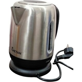                       Mychetan 1.2 Litre Electric Steel Kettle 1350 W Beverage Maker (1.2 L, Silver)                                              