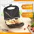 Mychetan Sandwich Maker 750W,Non-Toxic Ceramic Coating,2 Led Indicator Grill (Black)