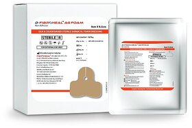D-Fibroheal Ag Foam Non- Adhesive 9 x9.5cm (Tracheostomy Dressing)