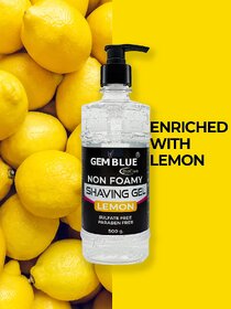 Gemblue Biocare Shaving Gel for Men Non Foamy Extra Sensitive Formula with Pure Essential Oils Fresh Refreshing Shaving