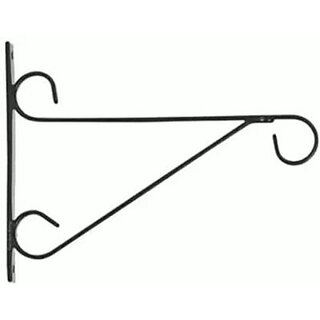 GARDEN DECO 10.5 Inch Wall Bracket for Hanging Baskets and Bird Feeders (Color  Black, Set of 1 PC, Size 10.5 Inch)