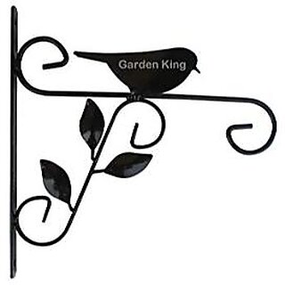                       GARDEN DECO 10.5 Inch Bird Design Wall Bracket (Color  Black, Set of 1 PC, Size 10.5 Inch)                                              