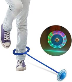 Children Flashing Jumping Ring Colorful Ankle Skip Jump Ropes Sports Swing Ball Led Light Twist On Jumping Flashing Skip