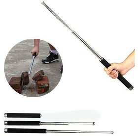 Cribking Self Defence Stick Rod Foldable | Self Defence Steel Rod | Foldable Rod | Metal Rod | Self Safety Rod | Self Safety Car Metal Rod