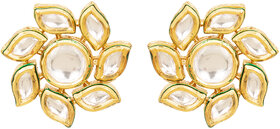 Jewellity Kundan Gold/Ethnic/Traditional/Stud Earrings for Women/Girls ERK-5191