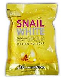 Snail White Gold Glutathionne X10 Whitening Soap - 80G Pack Of 1 -THAILAND