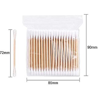 Natural Eco-Friendly Bamboo Earbuds  Q Tips, 100 Cotton Buds, 300 pcs (Pack of 3, 100 pcs per pack)