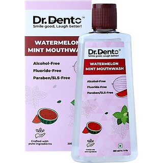 Dr. Dento Watermelon Mint Mouthwash - 100ml - Fresh Breath and Oral Care - Watermelon mint