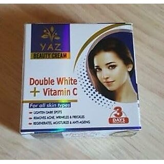Yaz Double White+Vitamin C Whitening Cream-30Gram.