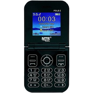                       MTR Fold Z (Dual Sim, 2.4 Inch Display, 2000mAh Battery, Black)                                              