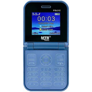                       MTR Fold Z (Dual Sim, 2.4 Inch Display, 2000mAh Battery, Blue)                                              