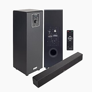 Digimate DG-SB01 100W Bluetooth Soundbar | 2.1 Channel Home Theatre |Deep Bass from 5.25 Subwoofer |BT v5.3, AUX, USB Connectivity | 4 EQ Modes | Sleek Remote & LED Display (Platinum Black) Digimate DG-SB01 100W Bluetooth Soundbar | 2.1 Channel Home Theatre |Deep Bass from 5.25 Subwoofer |BT v5.3, AUX, USB Connectivity | 4 EQ Modes | Sleek Remote & LED Display (Platinum Black)