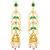 Jewellity Green Kundan with Pearls Dangle Earrings for Women/Girls ERK -5195