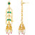 Jewellity Green Kundan with Pearls Dangle Earrings for Women/Girls ERK -5195
