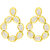 Jewellity Golden Kundan with Back Meena Dangle Earrings for Women/Girls ERK -5196