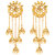 Jewellity Golden Polki Long Jhumki Earrings for Women/Girls ERG-187