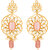 Jewellity Pastel Pink/Dull Pink Stone and Kundan Designer Choker Necklace With Earrings Set For Girls/Women NSK-5203