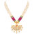 Jewellity Kundan and Ruby Gold Designer Pendant Necklace With Earrings Set For Girls/Women PSK-5204
