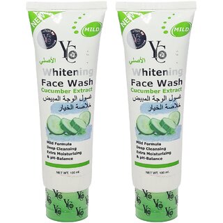                      YC Whitening Cucumber Extract Face Wash - 100ml (Pack Of 2)                                              