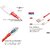 super vooc Type C USB data Cable red (1mtr, pack of 2 )