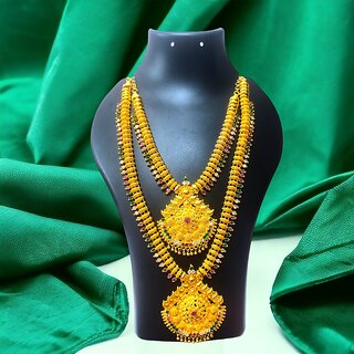                       Traditional Multicolour Short & Long Haram Necklace set for Women & Girls                                              