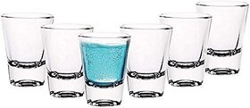 Homeberry Square Shape Shot Glass Set 6 for Vodka Tequila Rum Gin Wine Champagne Brandy Juice Scotch Great for Whisky Glass 60ml.