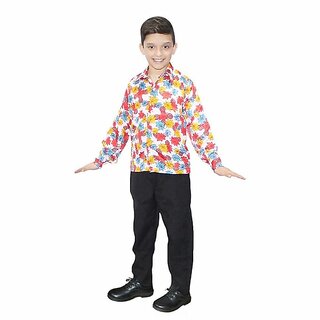 Kaku Fancy Dresses for Boys Flower Print Shirt / Goa Shirt, Western Costume -Multicolour