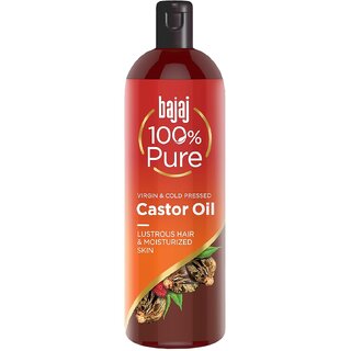 Bajaj 100 Pure Virgin Cold Pressed Castor Oil 200ml Bajaj 100 Pure Virgin Cold Pressed Castor Oil 200ml