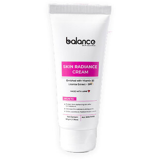                       Balance Skin Science Skin Radiance Face Cream Enriched With Niacinamide (Vitamin B3) Licorice Extract And SPF 50gm                                              