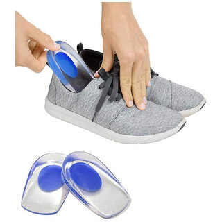                       Silicone Gel Shock Cushion Pads Orthotic Insoles Plantar Heel Support Cup for Shoes                                              