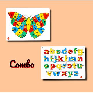                       Aasiyaenterprises Capital Abc Butterfly Shape  Small Abc Puzzle Board Combo For Kids And Toddler (Multicolor)                                              