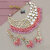 LUCKY JEWELLERY Meenakari 18K Gold plated Pink color dibbi Kundan Necklace Set (8656-M4SK-1568-PK)