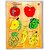 Aasiyaenterprises Fruits Name Pictures Puzzle Board With Knob For Kids (Multicolor)