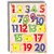 Aasiyaenterprises 1 To 20 Counting Numbers Wooden Puzzle Board With Knob Educational Game For Kids (Multicolor)
