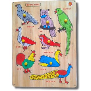                       Aasiyaenterprises Birds Picture Puzzle Board For Kids (Multicolor)                                              