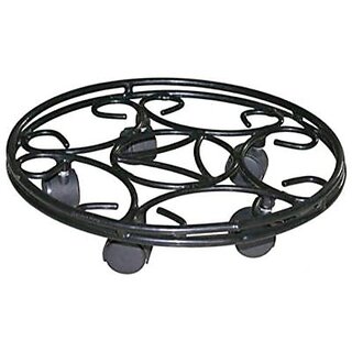 GARDEN DECO 14 INCH Pot Stand with Wheels for Indoor and Outdoor (1 PC)